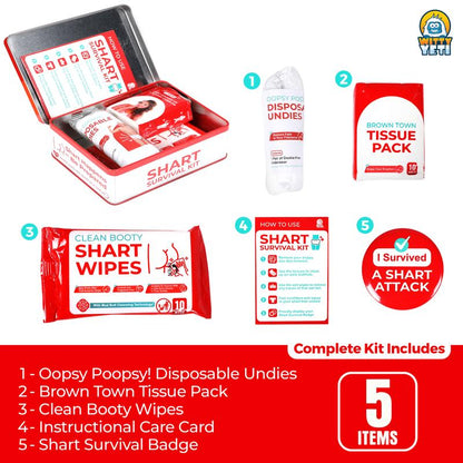 Witty Yeti Shart Survival Kit – Funny Emergency Gift