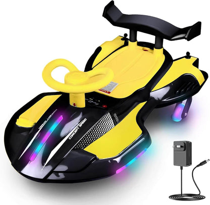 SkylineExtend 12V Swing/Wiggle Electric Ride-On Go Kart Car for Kids Ages 3+